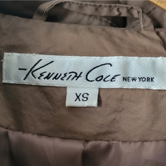 KENNETH COLE New York Tan Trench Coat Size XS - Picture 4 of 5